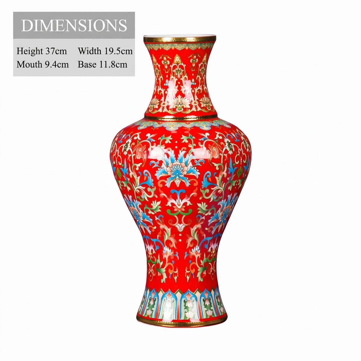 Enamel-colored Plum Jar, Chinese Porcelain, Retro Chinese-style Vase, Royal Style, Living Room Vase, Asian Home Decoration Item
