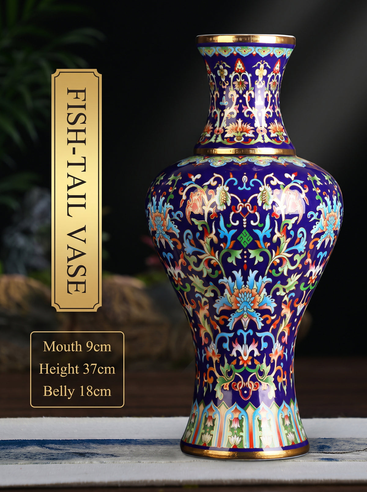 Enamel-colored Plum Jar, Chinese Porcelain, Retro Chinese-style Vase, Royal Style, Living Room Vase, Asian Home Decoration Item