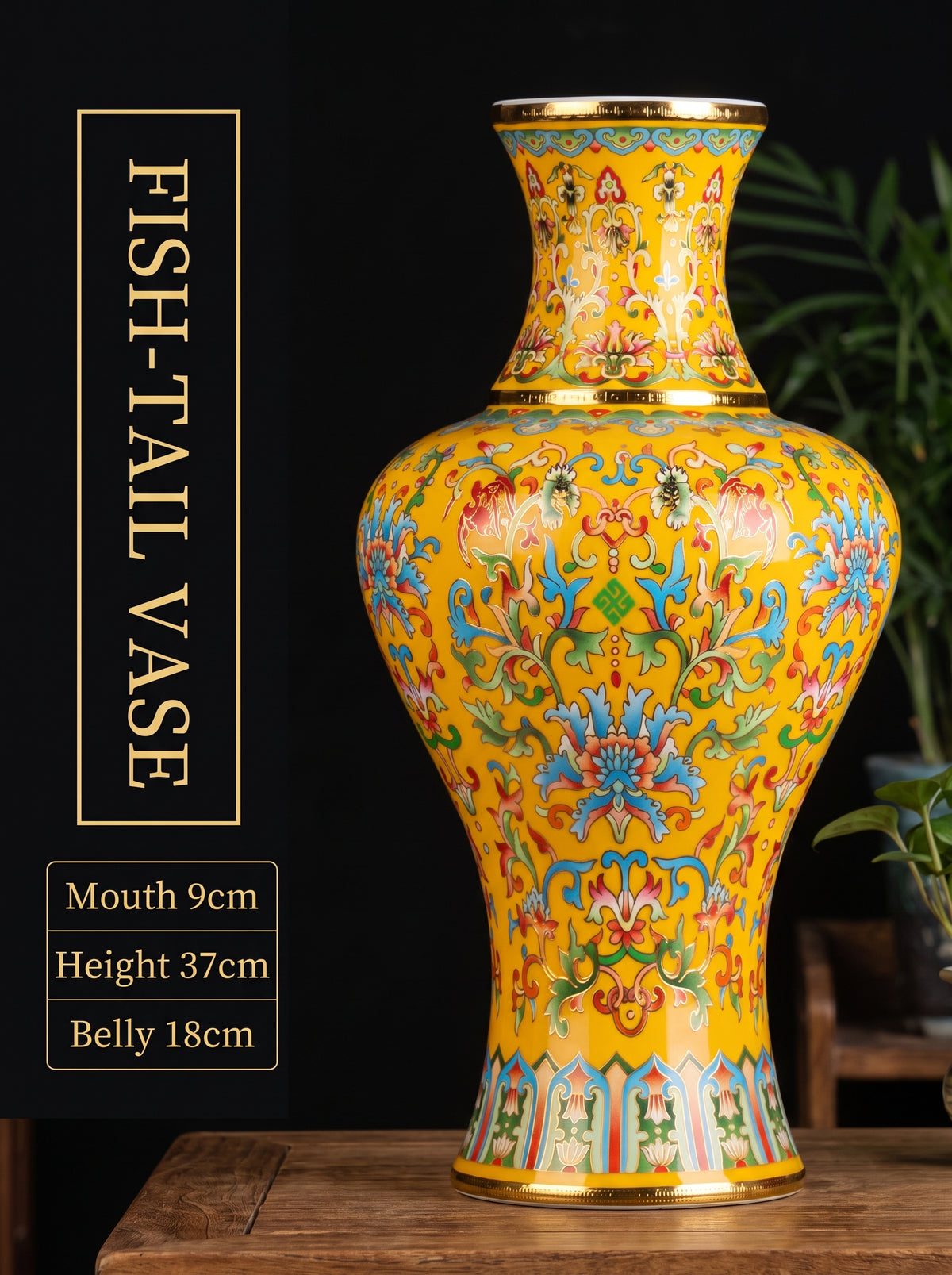 Enamel-colored Plum Jar, Chinese Porcelain, Retro Chinese-style Vase, Royal Style, Living Room Vase, Asian Home Decoration Item
