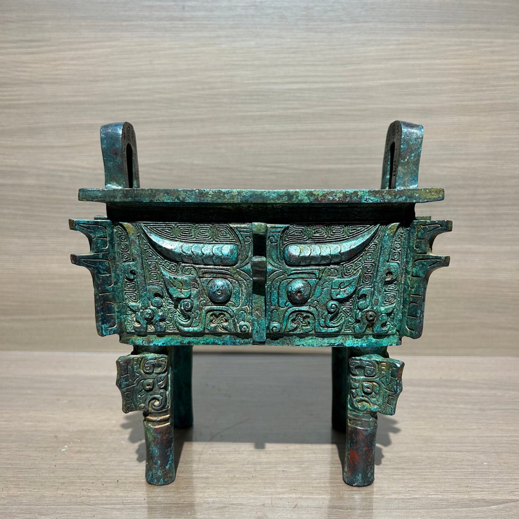 (Luoyang Tripod) Antique-style Metal Ornament, Decorative Item, Bronze Statue