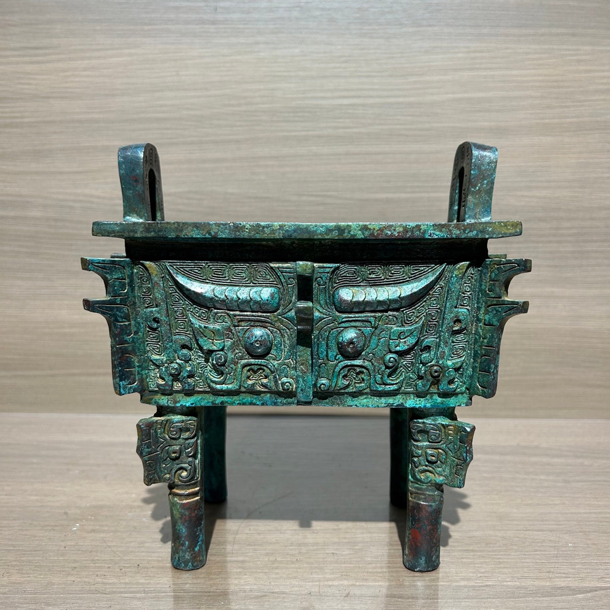 (Luoyang Tripod) Antique-style Metal Ornament, Decorative Item, Bronze Statue