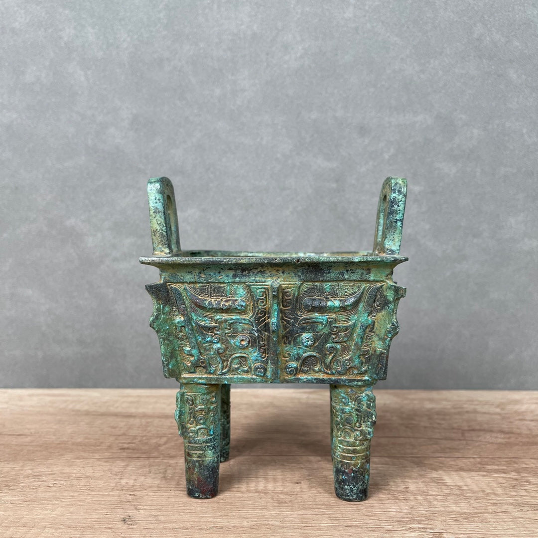 (Luoyang Tripod) Antique-style Metal Ornament, Decorative Item, Bronze Statue