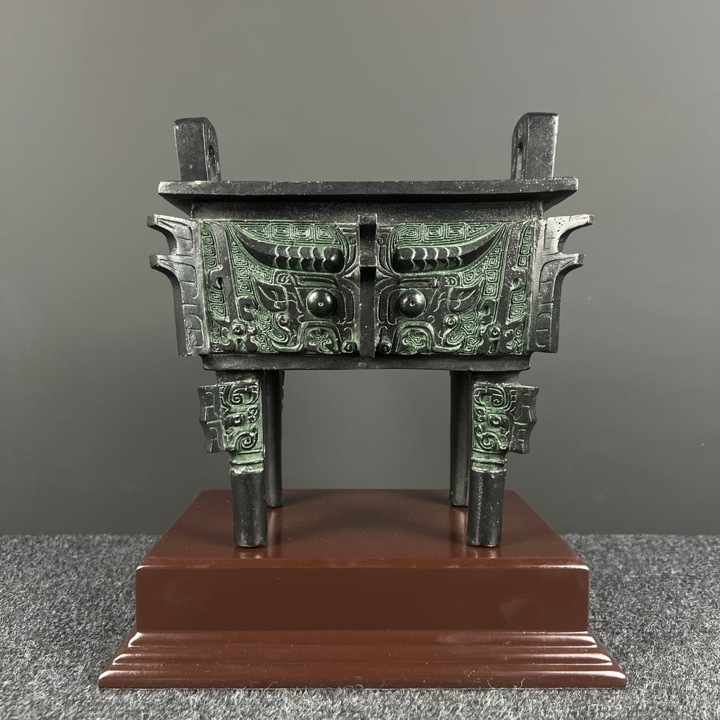 (Luoyang Tripod) Antique-style Metal Ornament, Decorative Item, Bronze Statue