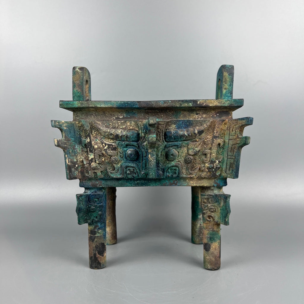 (Luoyang Tripod) Antique-style Metal Ornament, Decorative Item, Bronze Statue
