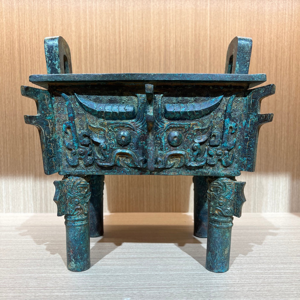 (Luoyang Tripod) Antique-style Metal Ornament, Decorative Item, Bronze Statue