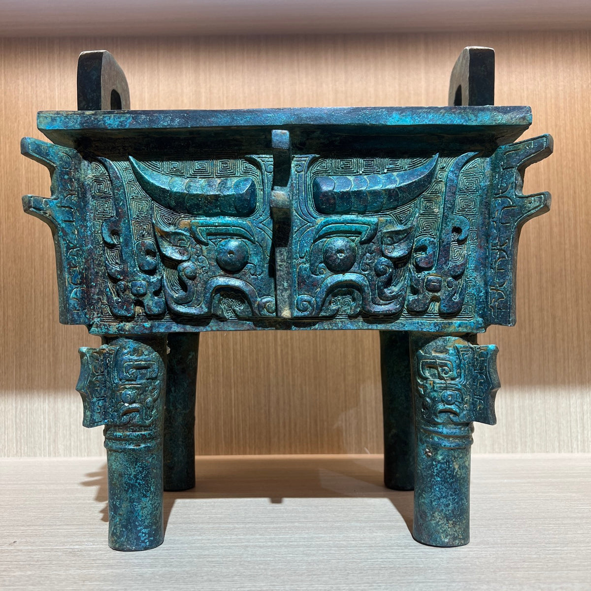 (Luoyang Tripod) Antique-style Metal Ornament, Decorative Item, Bronze Statue