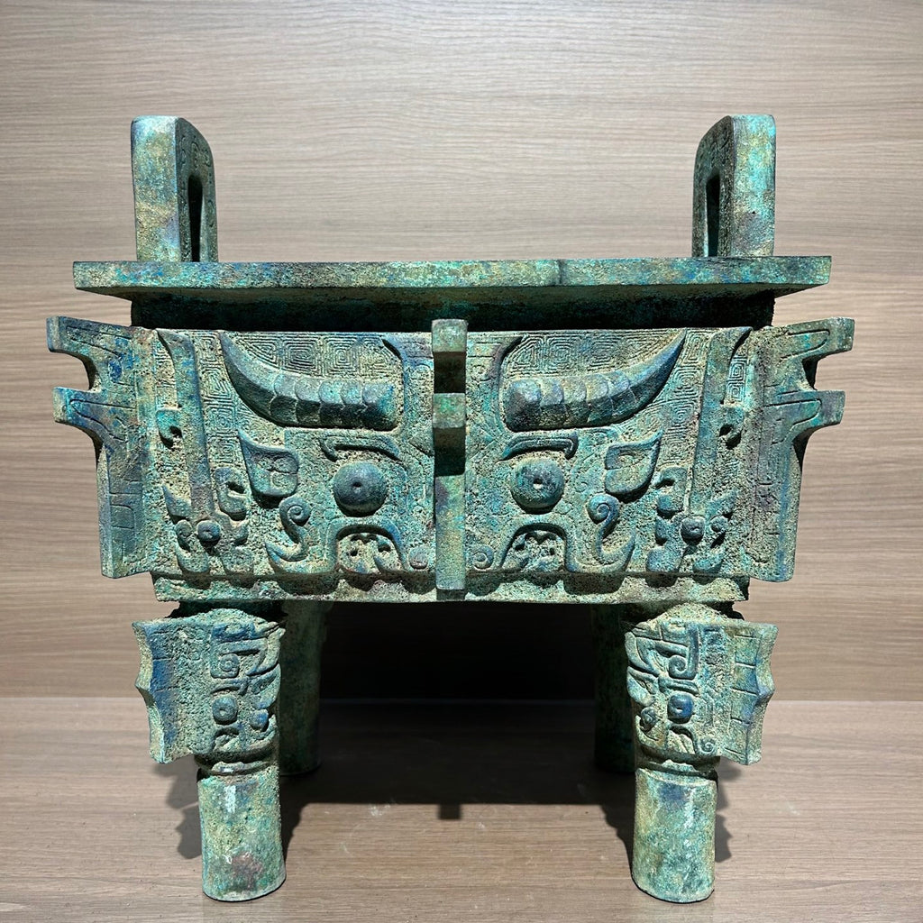 (Luoyang Tripod) Antique-style Metal Ornament, Decorative Item, Bronze Statue