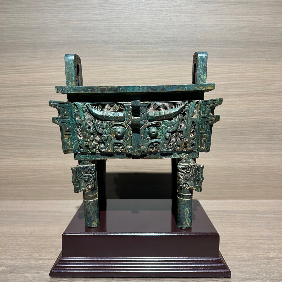 (Luoyang Tripod) Antique-style Metal Ornament, Decorative Item, Bronze Statue