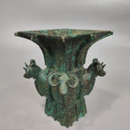 （Four Sheep Vase）Antique metal decorations, Chinese style gifts, office collections, private collections