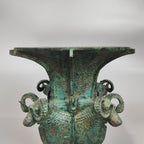 （Four Sheep Vase）Antique metal decorations, Chinese style gifts, office collections, private collections