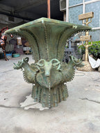 （Four Sheep Vase）Antique metal decorations, Chinese style gifts, office collections, private collections