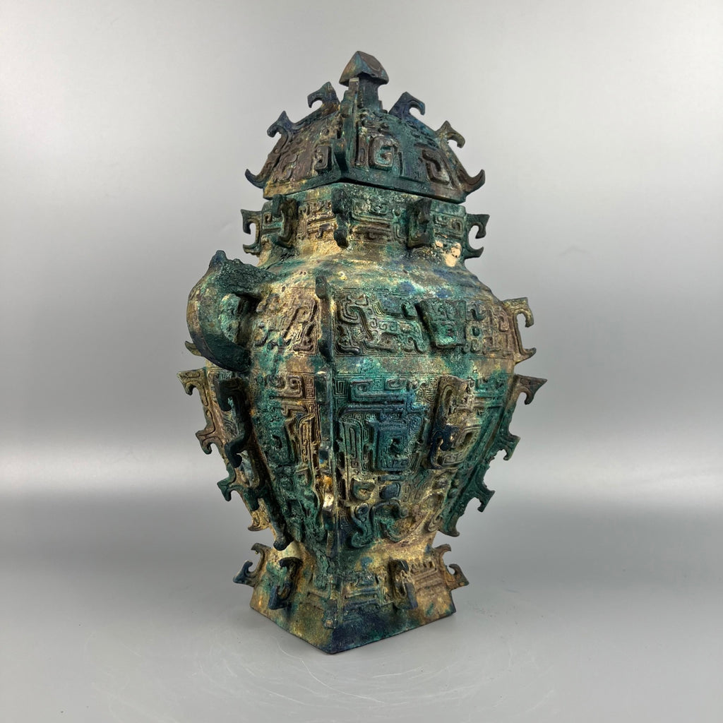 (Chime Vase) Metal decorative item - Oriental table decoration - Antique style collectible