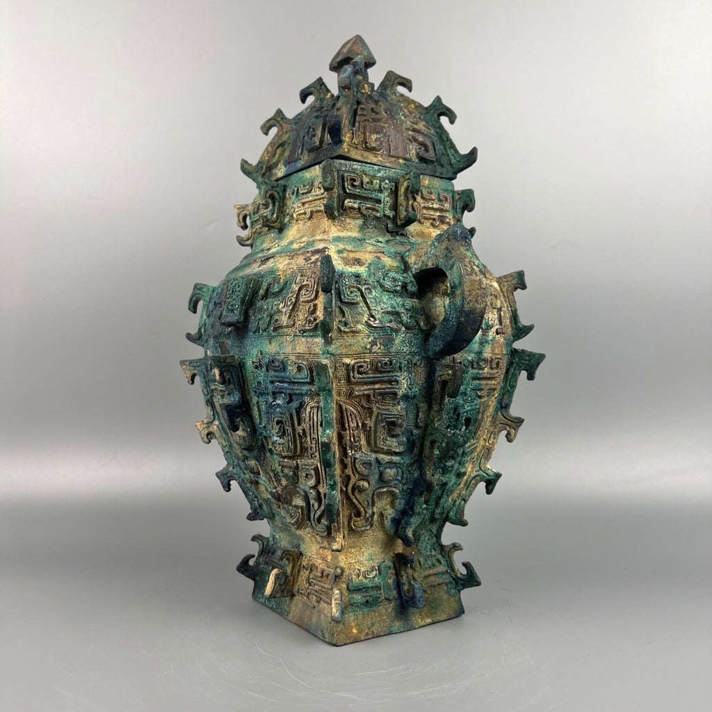 (Chime Vase) Metal decorative item - Oriental table decoration - Antique style collectible