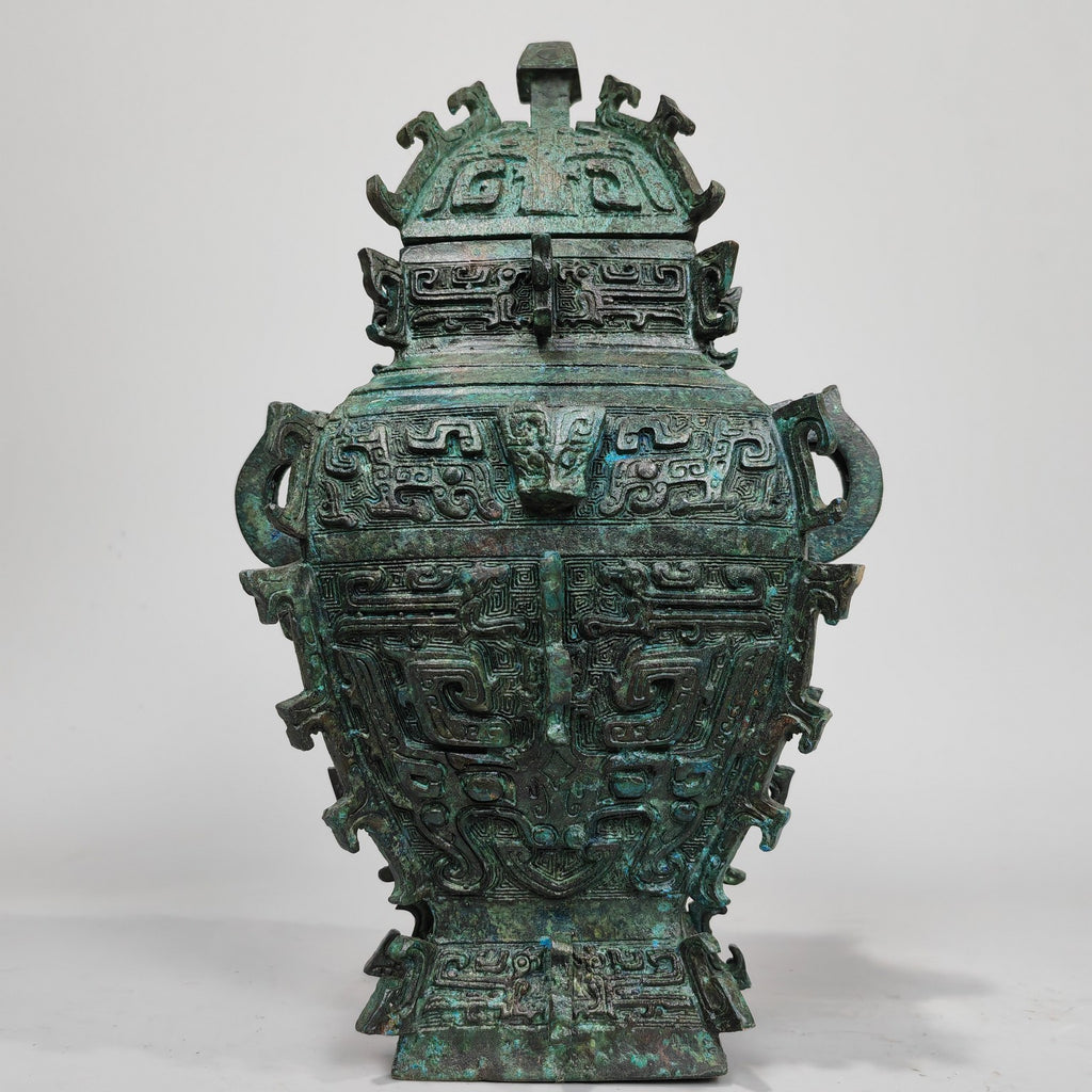 (Chime Vase) Metal decorative item - Oriental table decoration - Antique style collectible