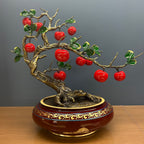 Apple tree, Peace fruit, flower pot, Christmas gift, table vase, copperware entrance hall and living room decoration, office ornaments