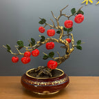 Apple tree, Peace fruit, flower pot, Christmas gift, table vase, copperware entrance hall and living room decoration, office ornaments