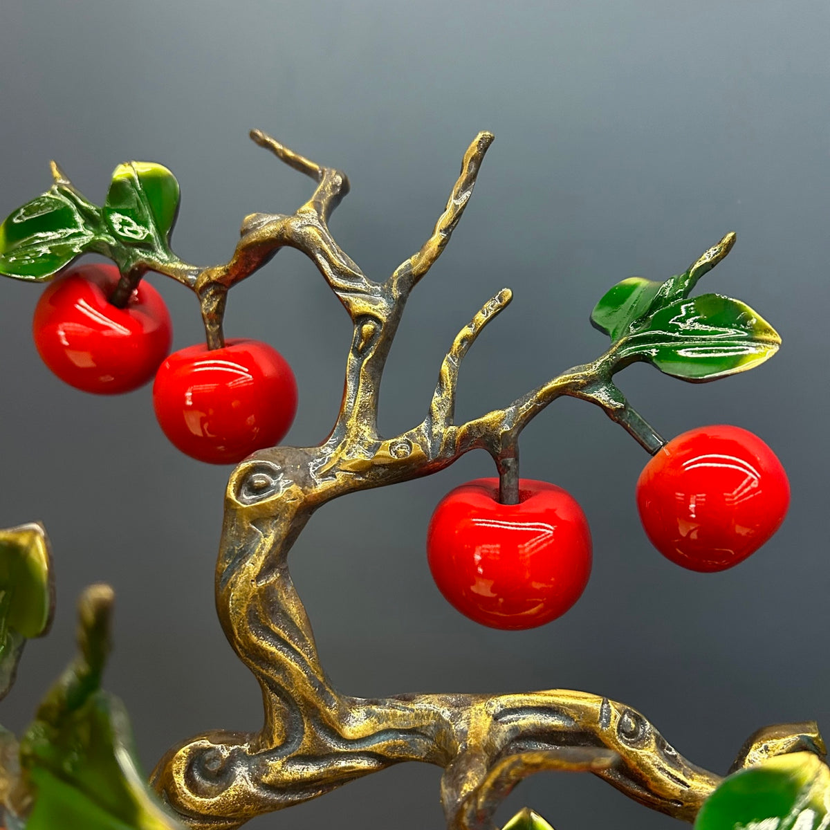 Apple tree, Peace fruit, flower pot, Christmas gift, table vase, copperware entrance hall and living room decoration, office ornaments