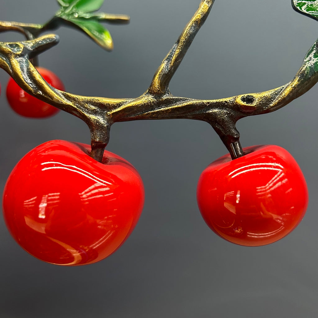 Apple tree, Peace fruit, flower pot, Christmas gift, table vase, copperware entrance hall and living room decoration, office ornaments