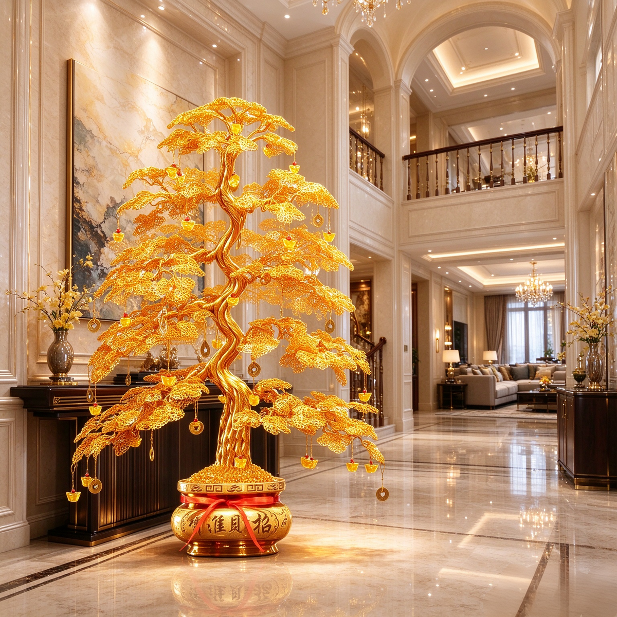Money tree / Feng Shui tree / Christmas gift / Entrance hall, hallway, study decoration / Lucky and prosperous tree